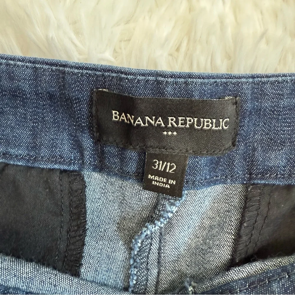 Banana Republic Indigo Denim shorts sz12 sailor - Picture 7 of 10